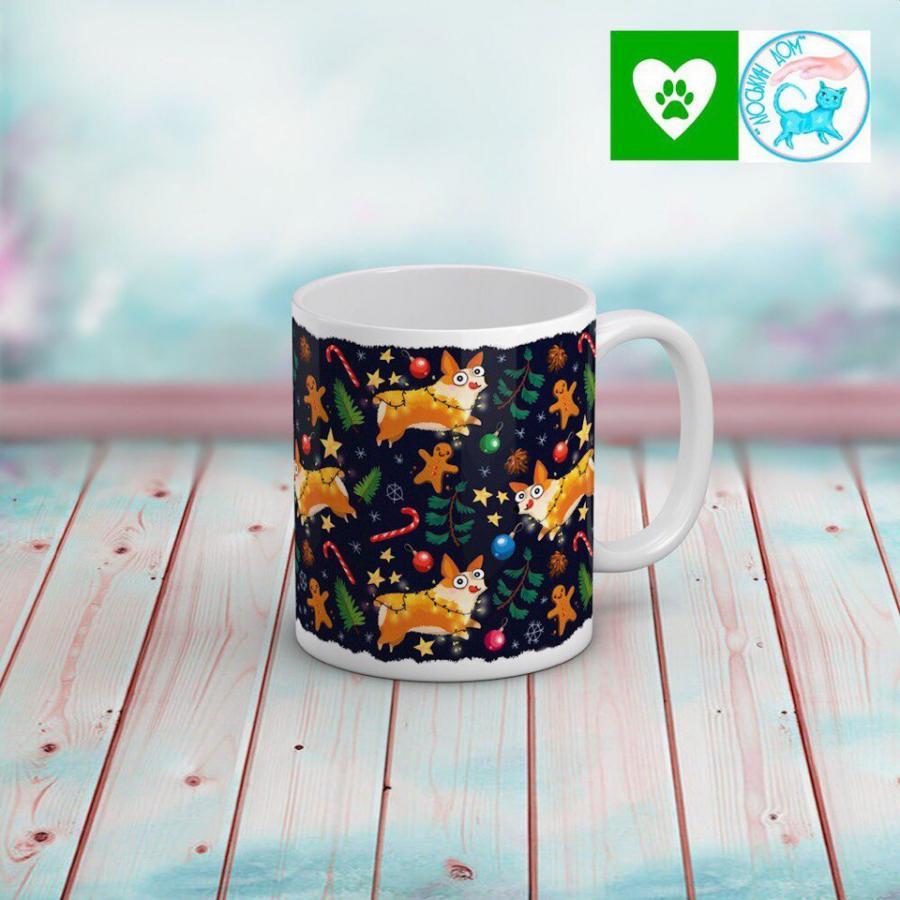 Кружка «Новогодние корги»